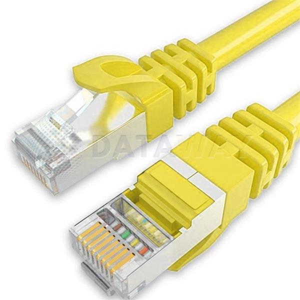 DATAWAY • DW-F6A-010-YL • patch kabel CAT6A, FTP PVC, 1m, žlutý