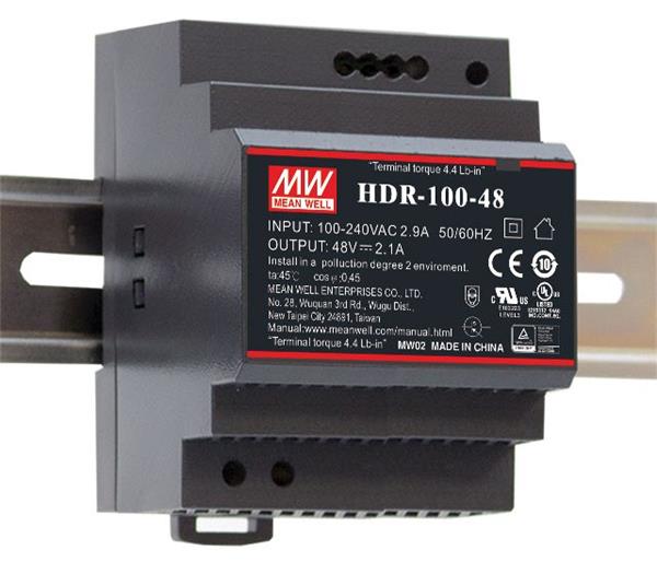 MEANWELL • HDR-100-15 • Průmyslový napájecí spínaný zdroj 15V 100W na DIN