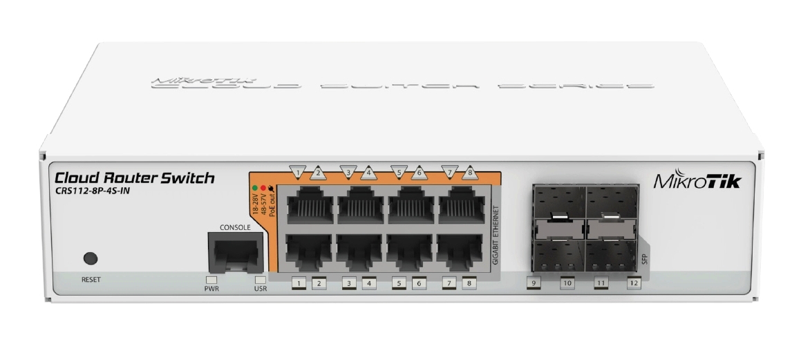 Коммутатор mikrotik crs112 8p 4s in обзор