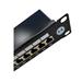 DATAWAY • DW-PP-6A-STP-24-BK • Patch panel 19" 24x RJ45, CAT6A, STP s vyvazovací lištou