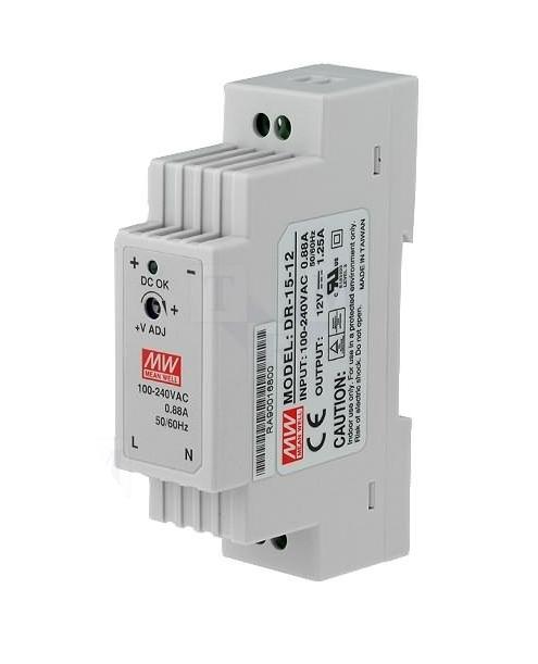 MEANWELL • DR-15-5 • Industrial Power Supply 5V 15W for DIN rail