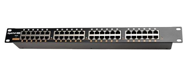 24-Port Gigabit Rack Mount PoE Injector with 24V240W Power Supplies