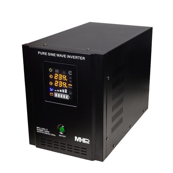 MHPower battery • MPU-1200-12 • Záložní zdroj MHPower, UPS, 1200W, čistý sinus, 12V